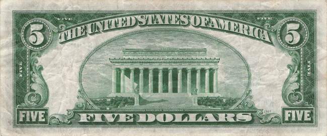 USA p.414 AY 5 Dollar 1934 A